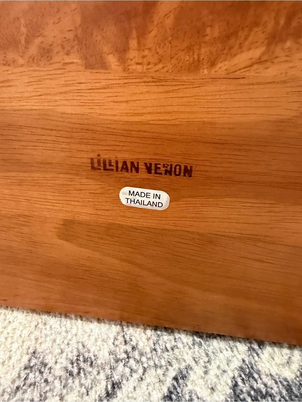 Vintage Lillian Vernon 31-Day Wooden Desktop Mail and Bill Organizer